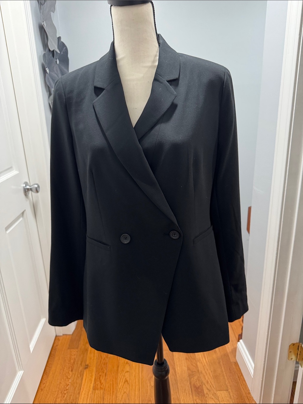 Banana Republic Black Double-Breasted Women's Blazer